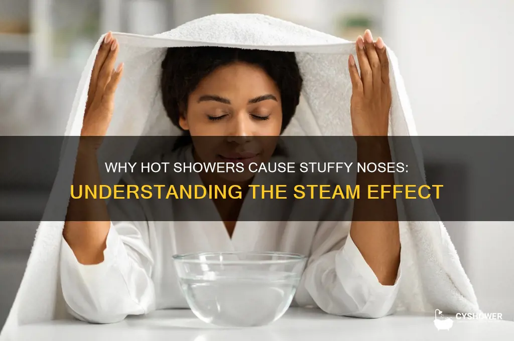 why do i get stuffy nsoe after a hot shower