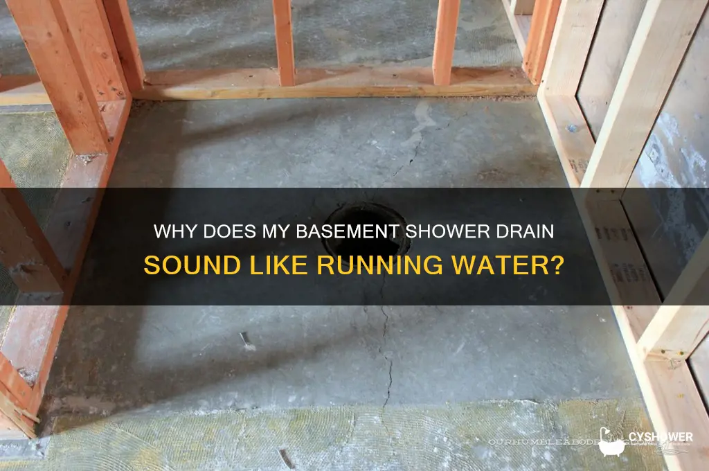 why do i hear water in my basement shower drain