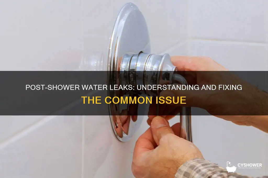 why do i leak water after a shower