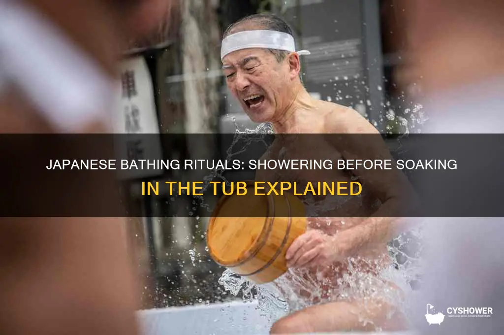 why do japanese people shower then take bath