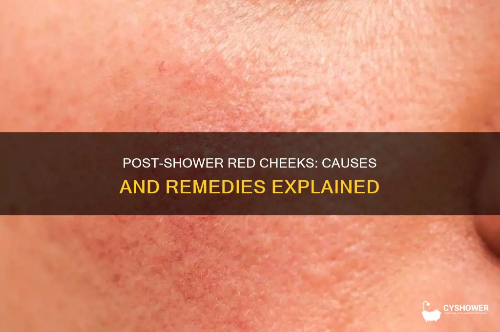 why do my cheeks get red after i shower