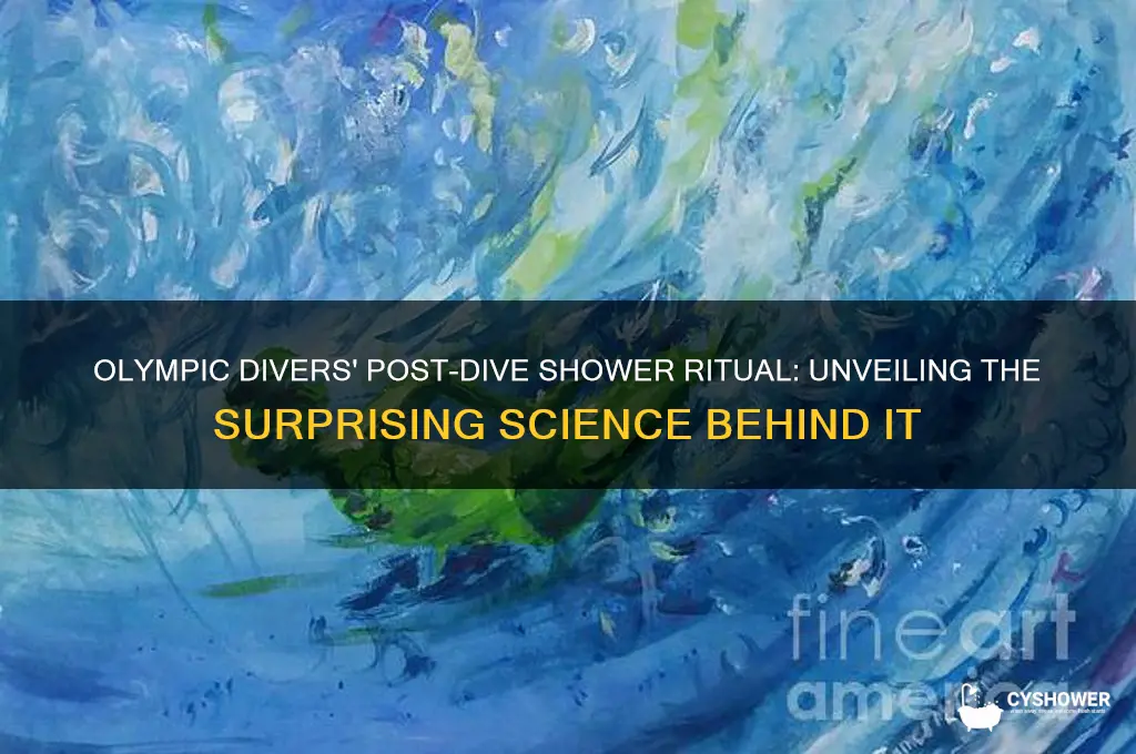 why do olympic divers take a shower after every dive