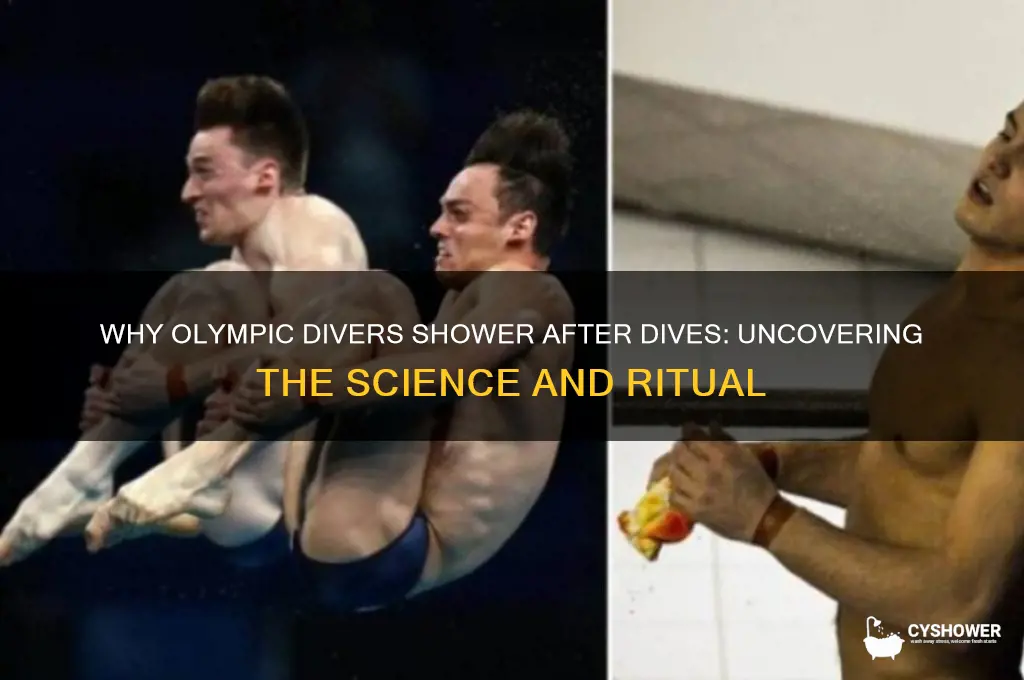 why do olympic divers take a shower