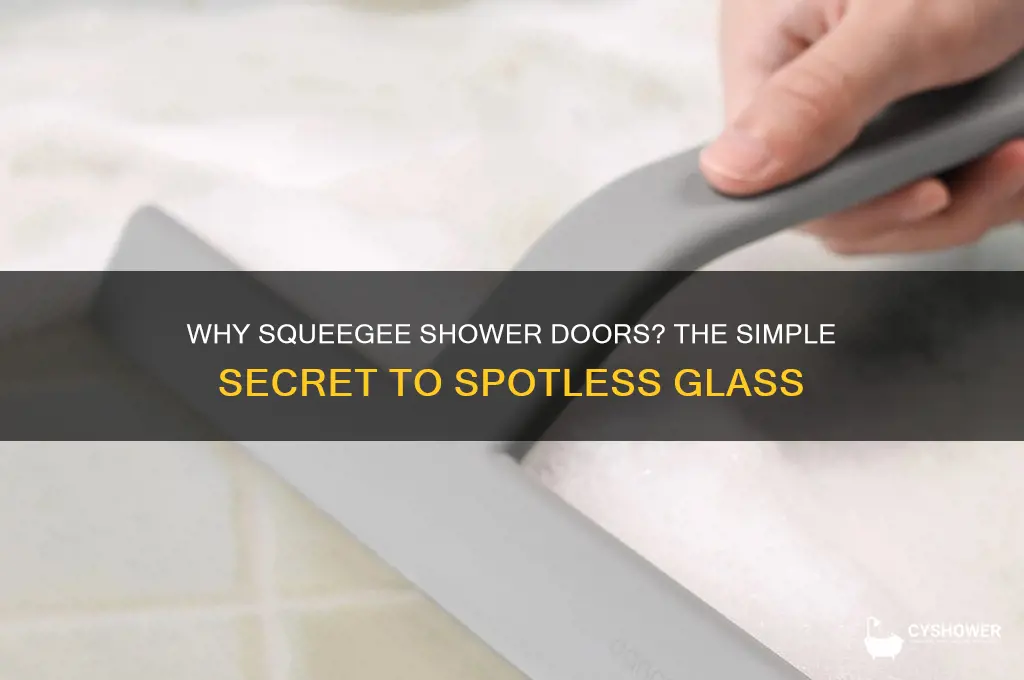 why do people squeegee their shower doors