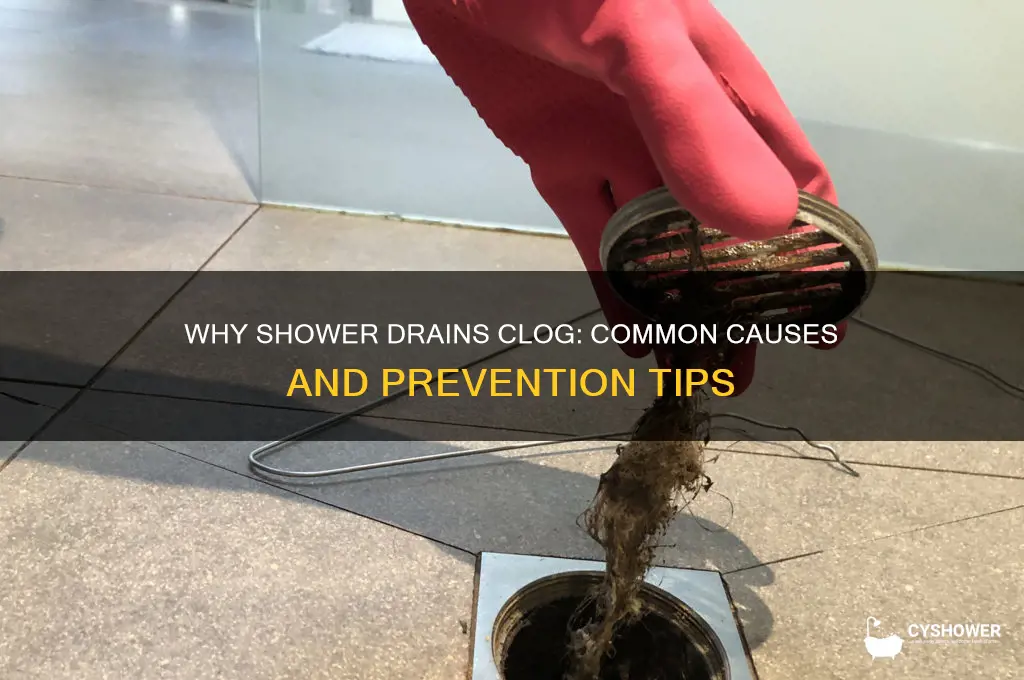 why do shower drains get clogged