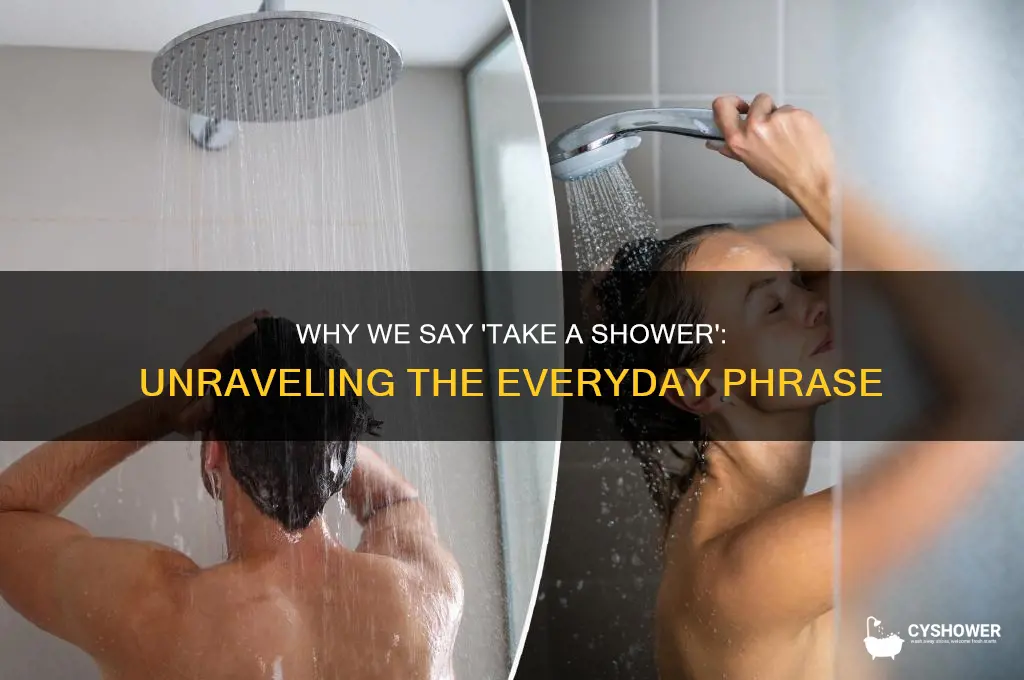 why do we say take a shower