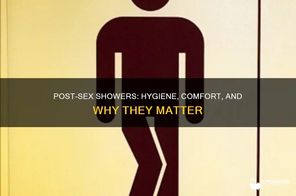 why do you take a shower after sex