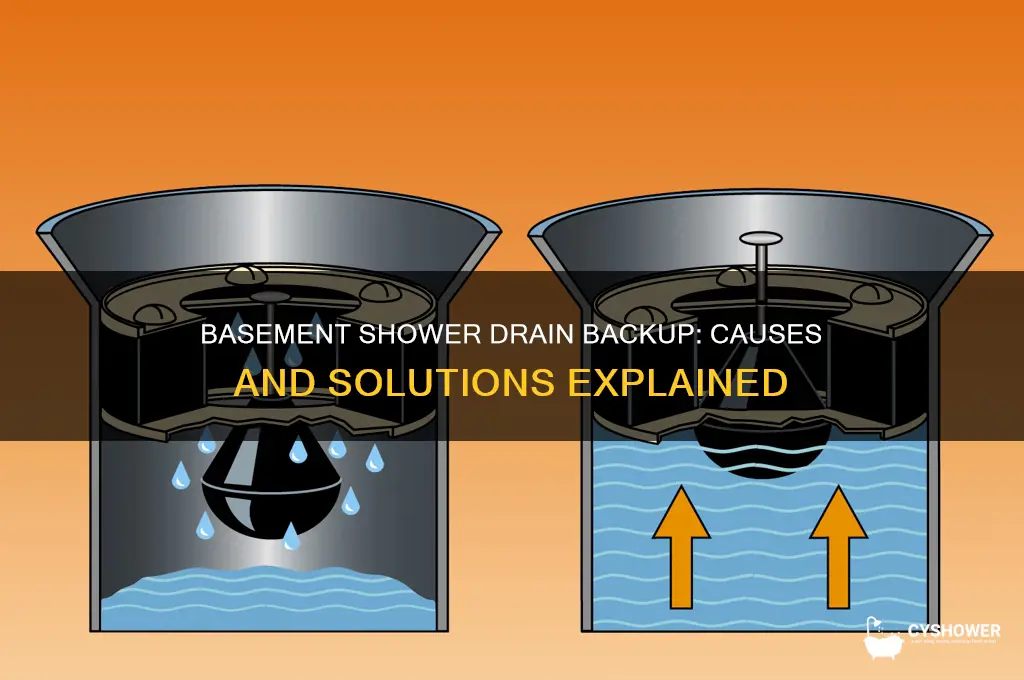 why does a drain back up into a basement shower
