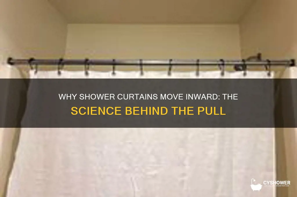 why does a shower curtain move towards the water