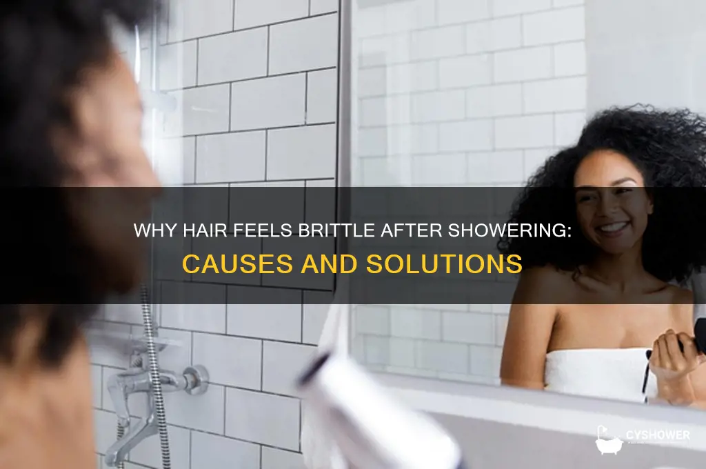 why does hair feel brittle after shower