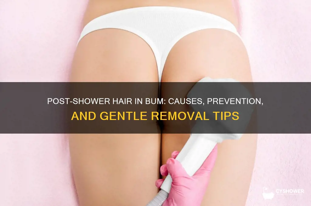 why does hair get stuck in my bum after shower