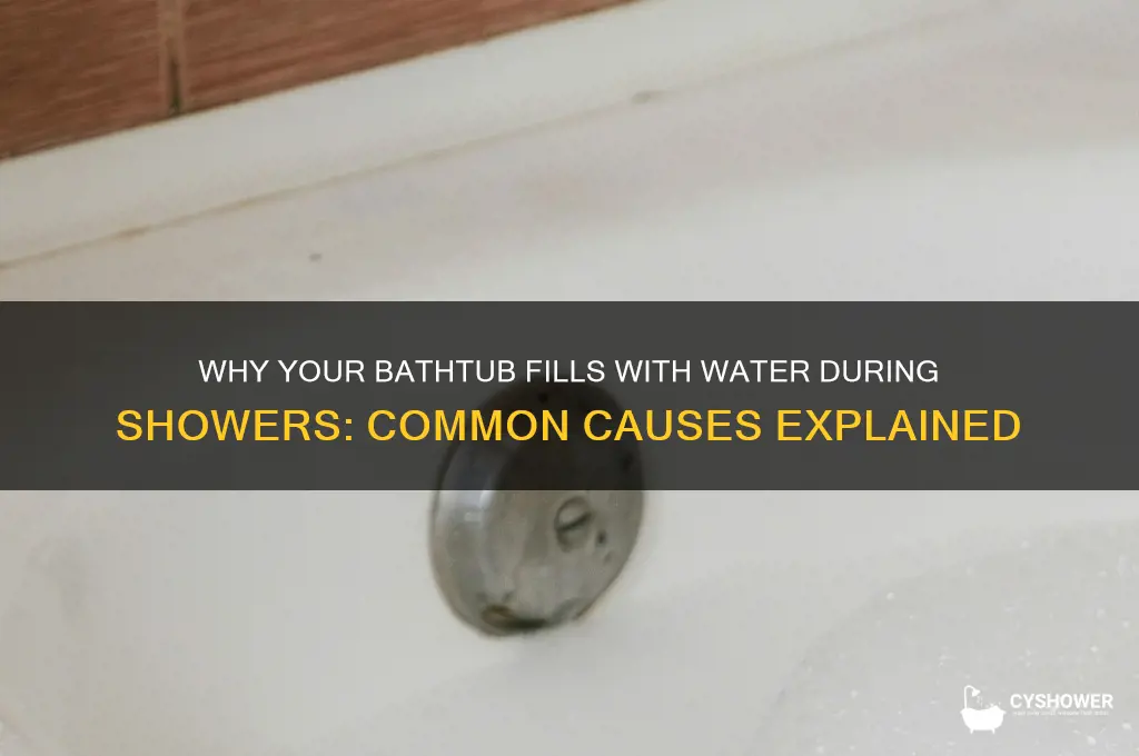 why does my bathtub fill with water when i shower