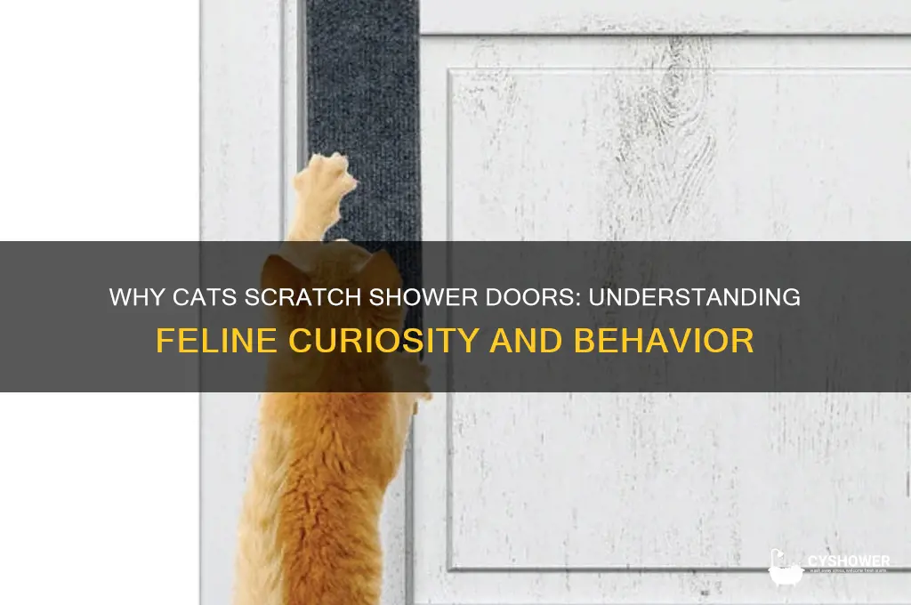 why does my cat scratch at the shower door