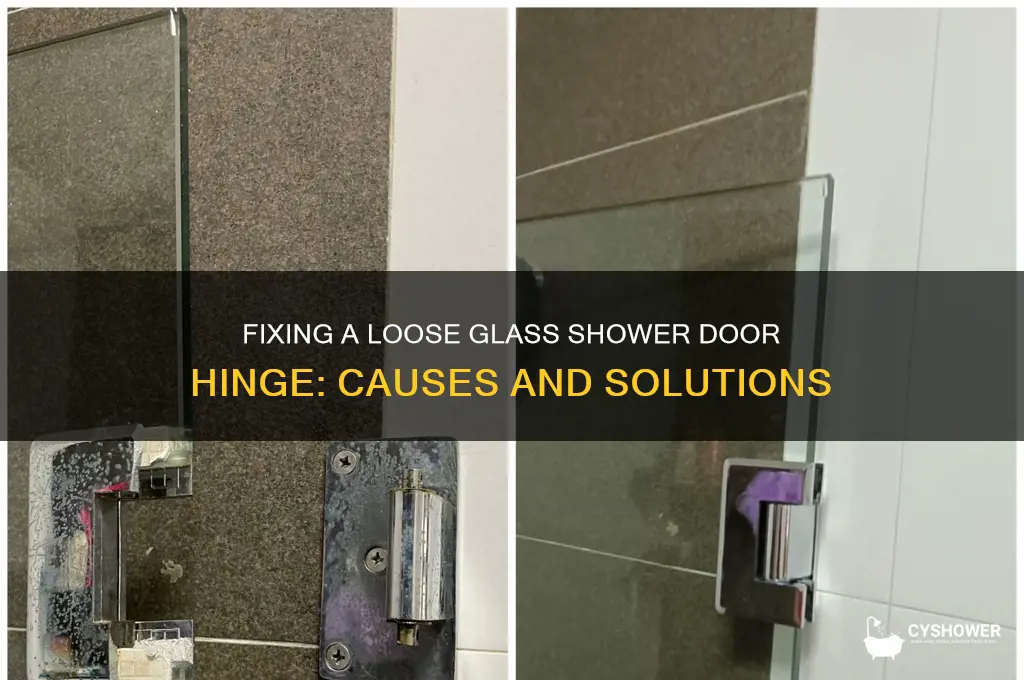 why does my glass shower door hinge keep loosing up