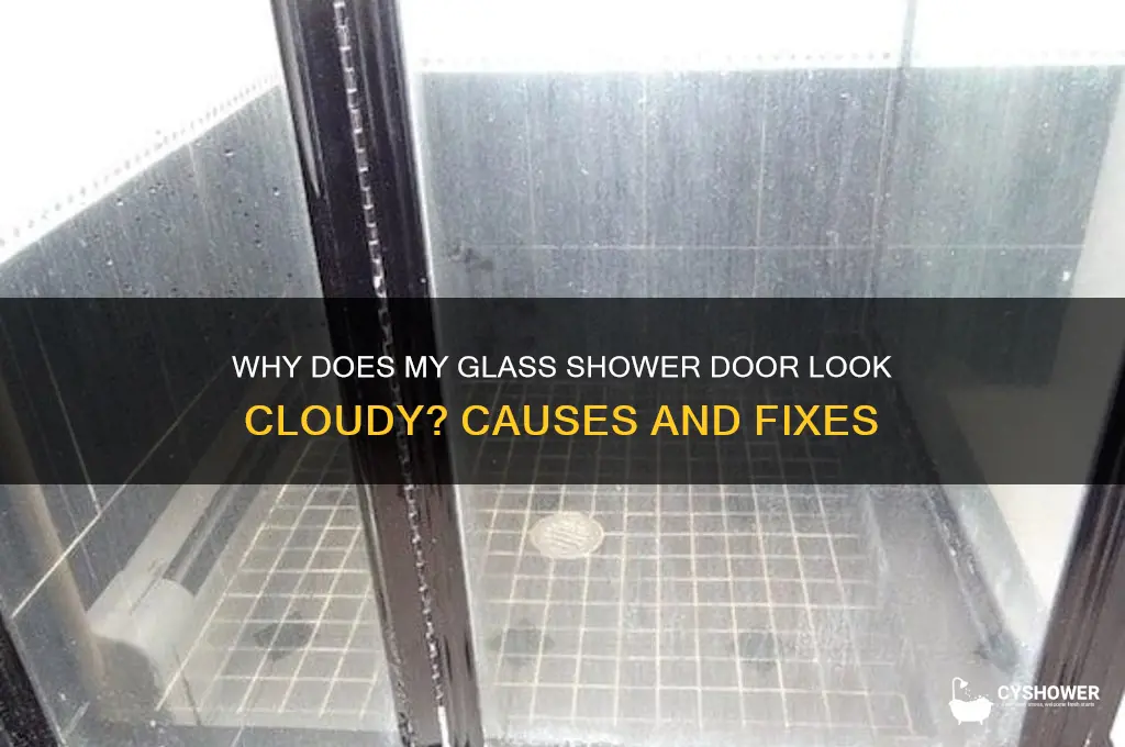 why does my glass shower door look cloudy