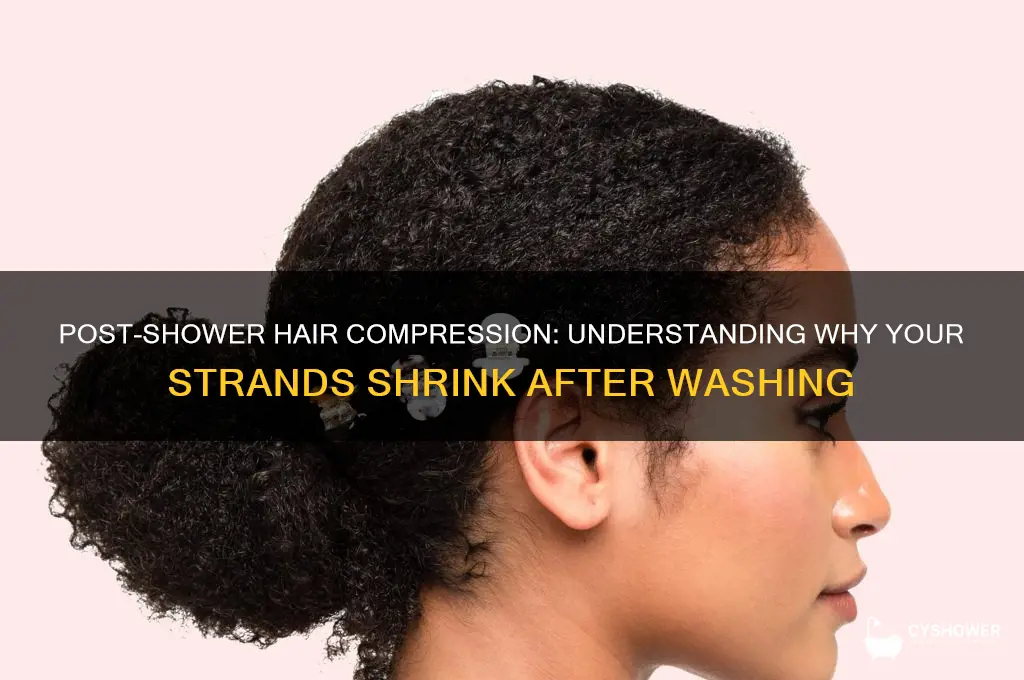 why does my hair compress after i shower