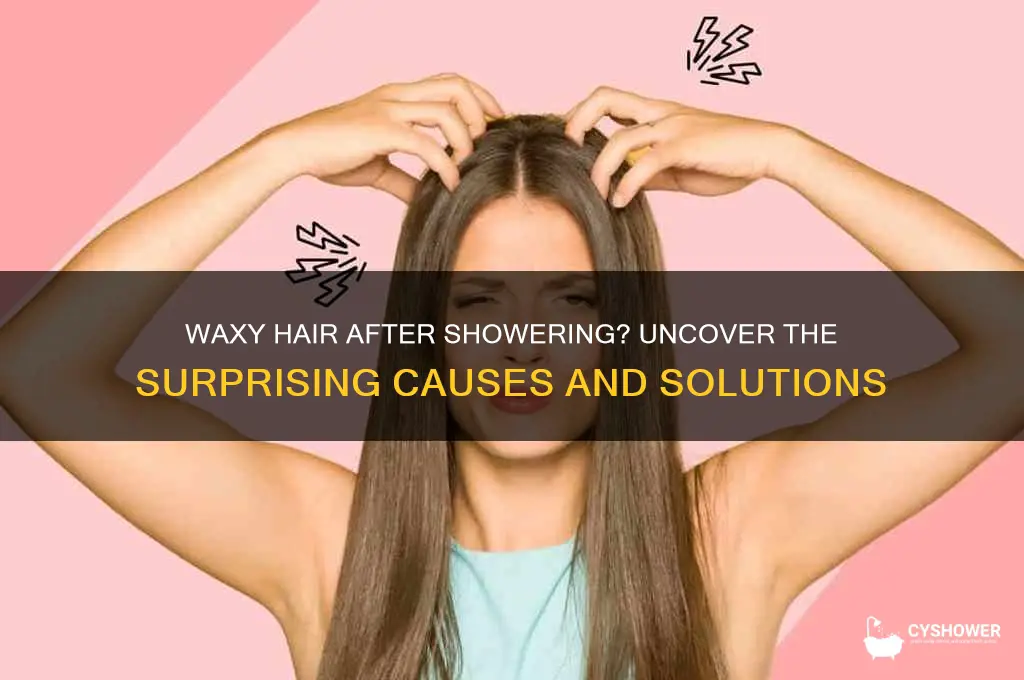 why does my hair feel waxy after a shower