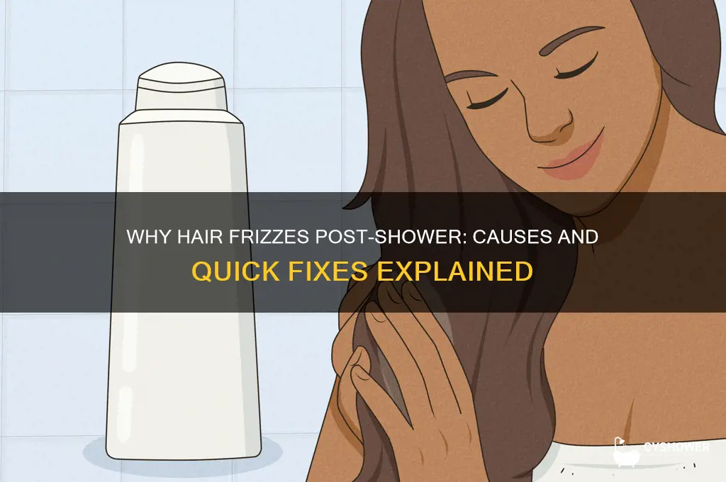 why does my hair get frizzy after a shower