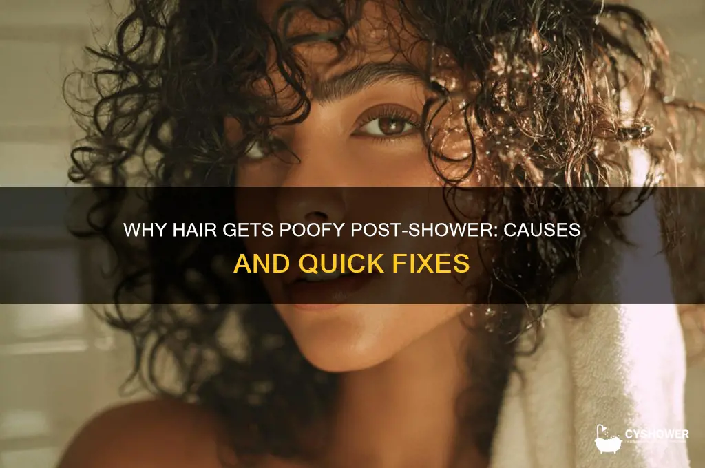 why does my hair get poofy after i shower