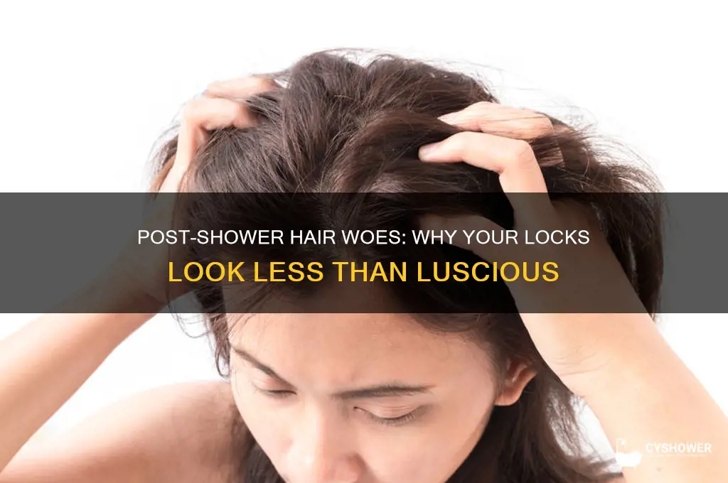 why does my hair look bad after i shower