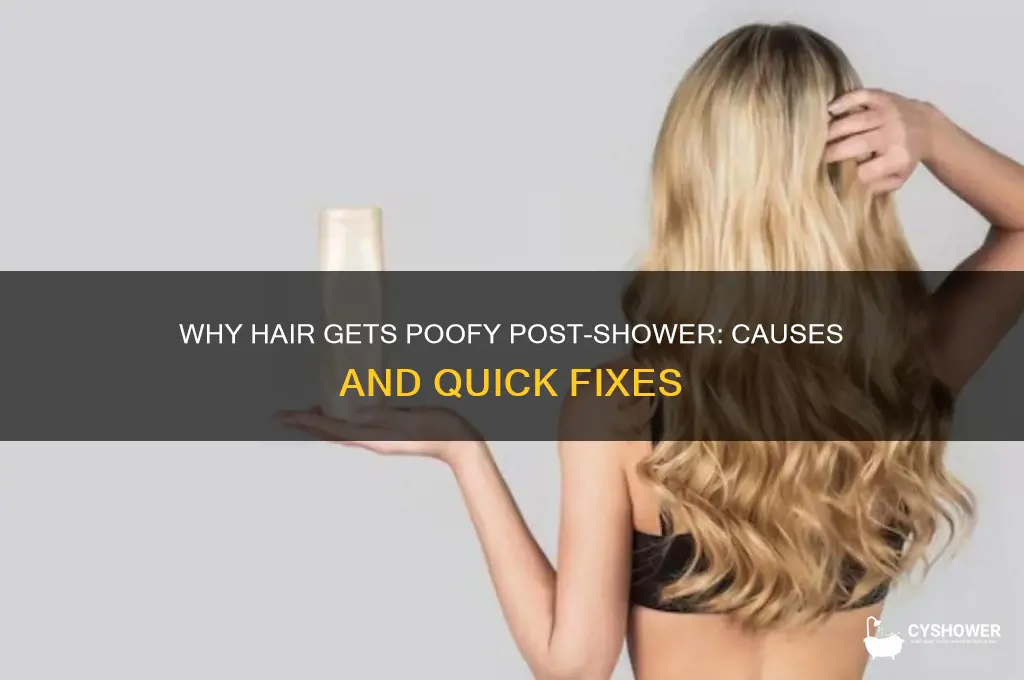 why does my hair poofy after shower