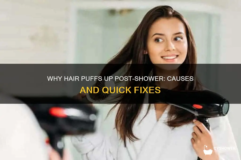 why does my hair puff up after i shower
