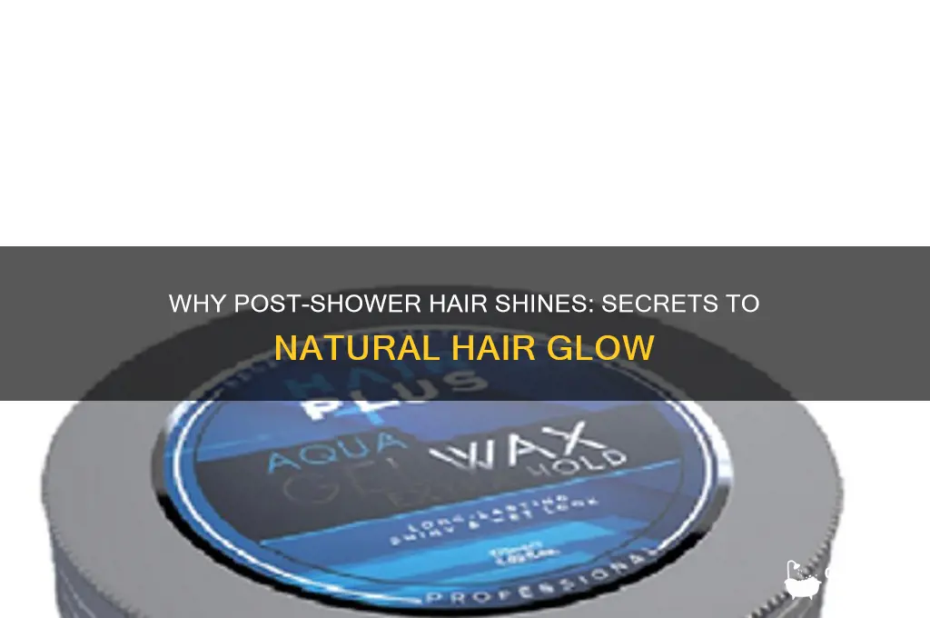 why does my hair shine more after a shower