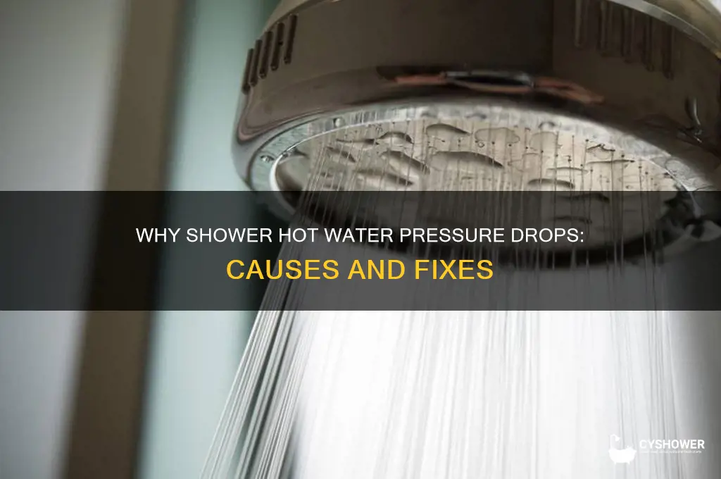 why does my hot water lose pressure in the shower
