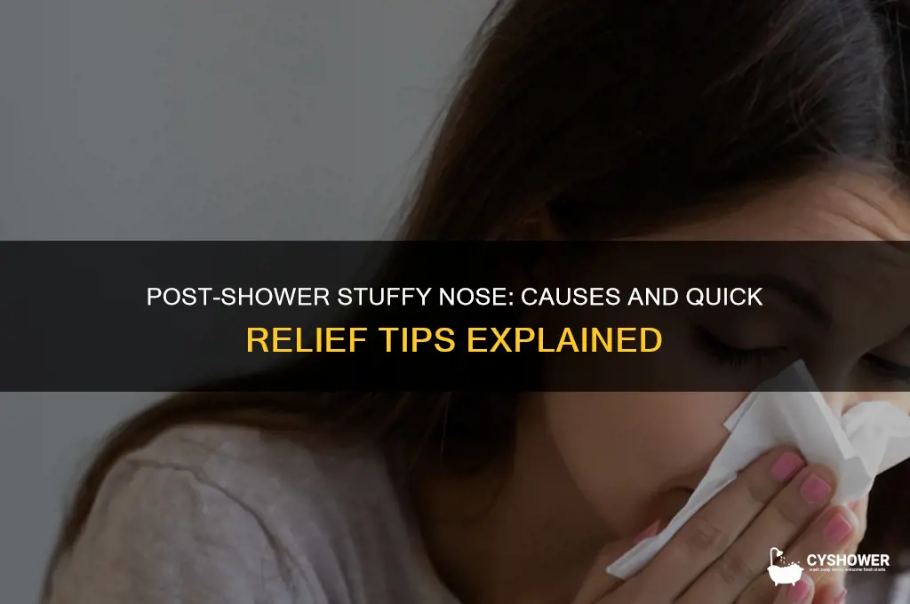 why does my nose get stuffy after a shower