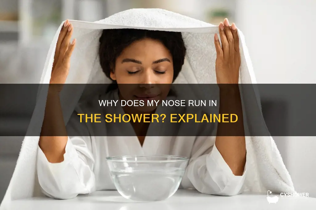 why does my nose run when i take a shower