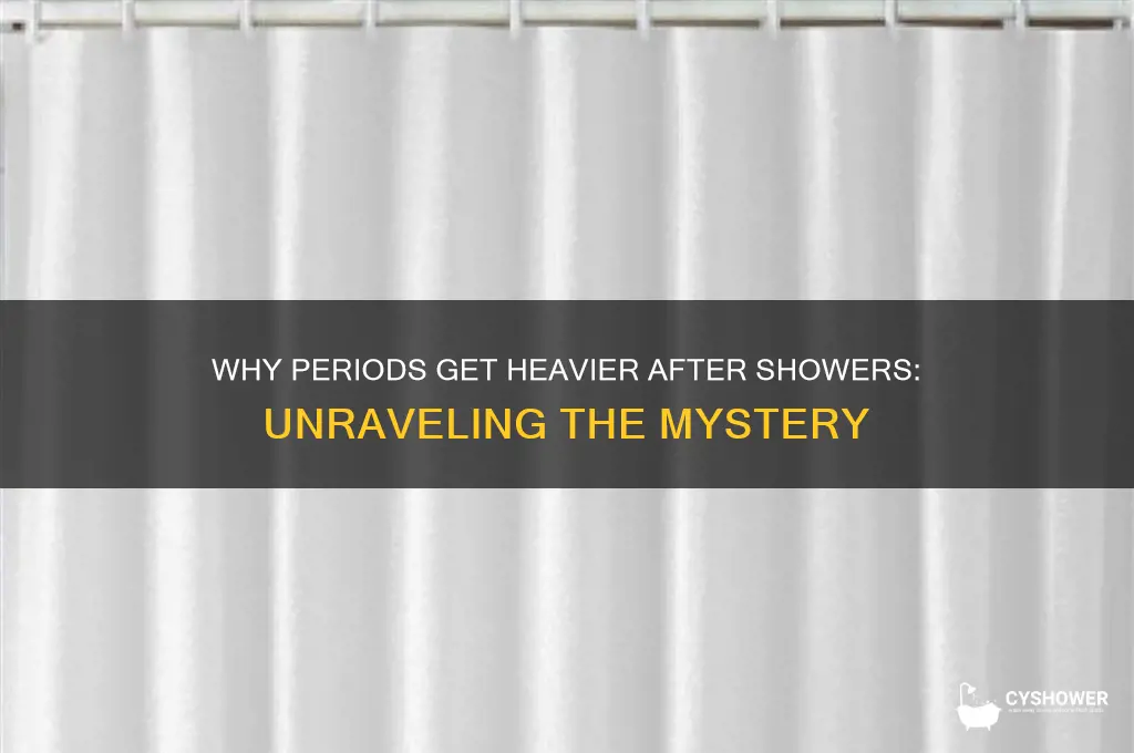 why does my period get heavier after a shower