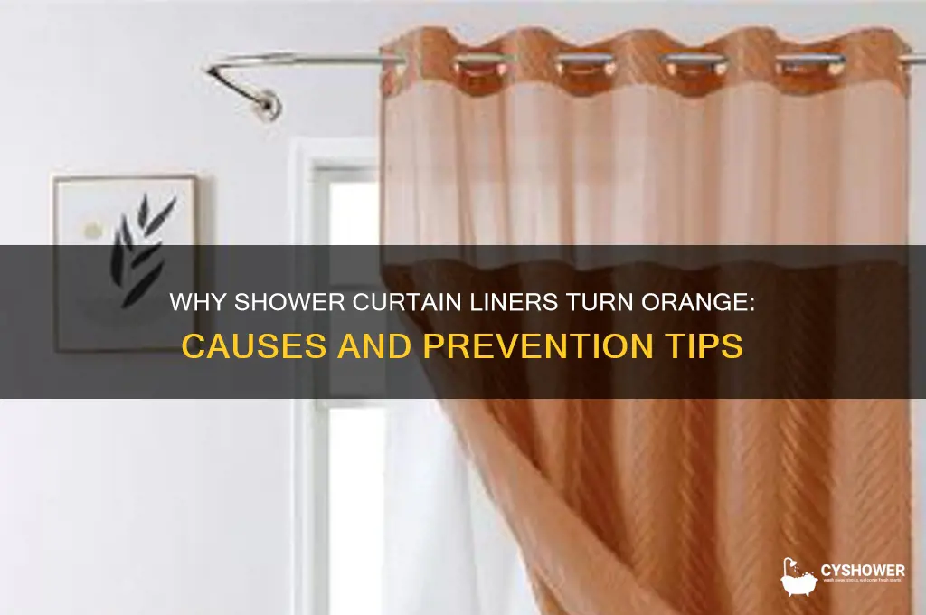 why does my shower curtain liner turn orange