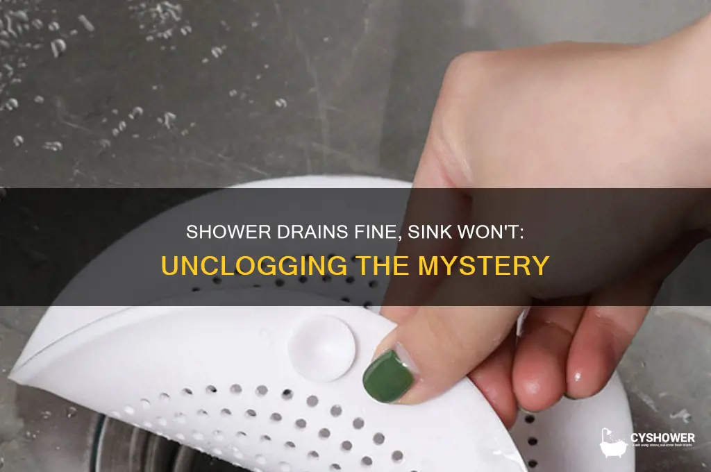 why does my shower drain but not my sink