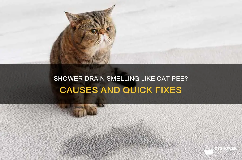 why does my shower drain smell like cat pee
