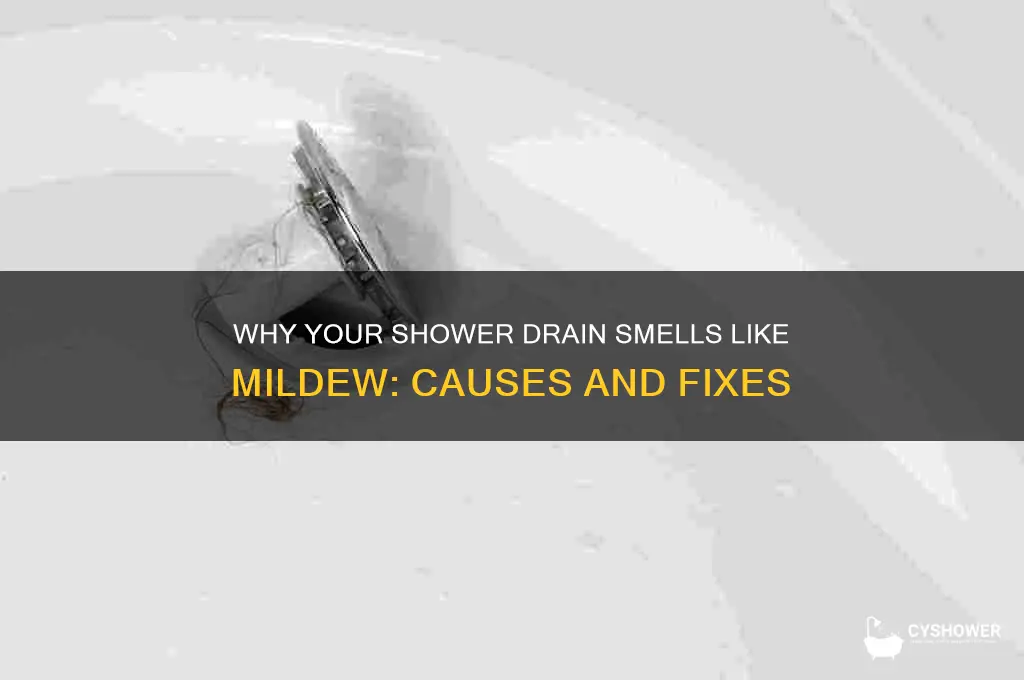 why does my shower drain smell like mildew
