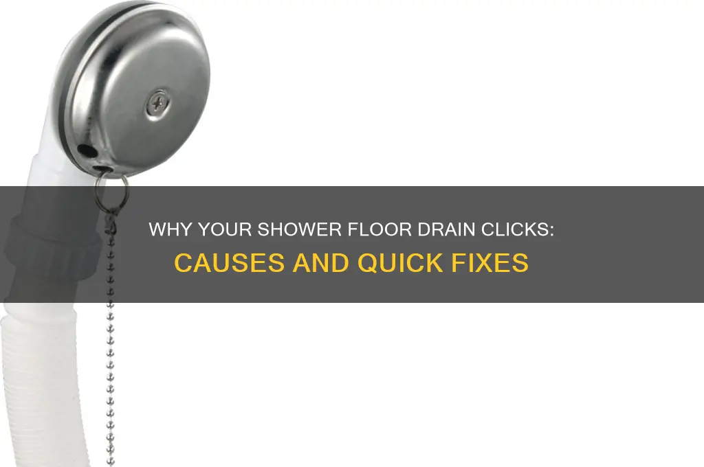 why does my shower floor drain click