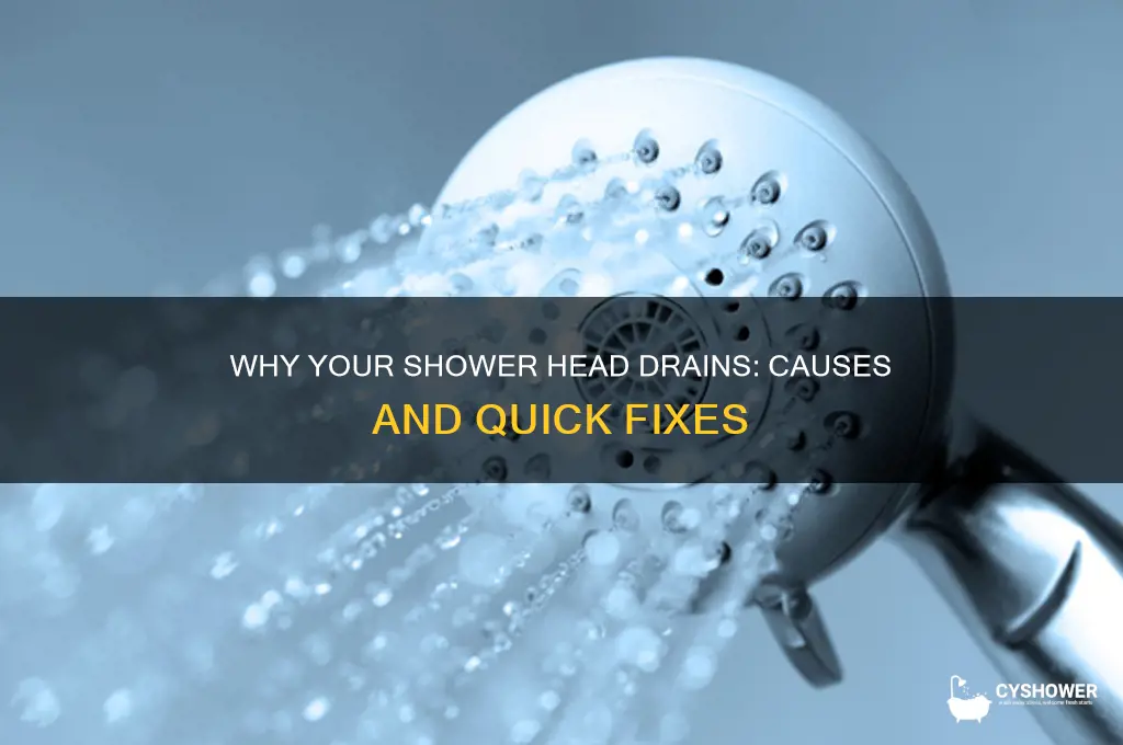 why does my shower head drain