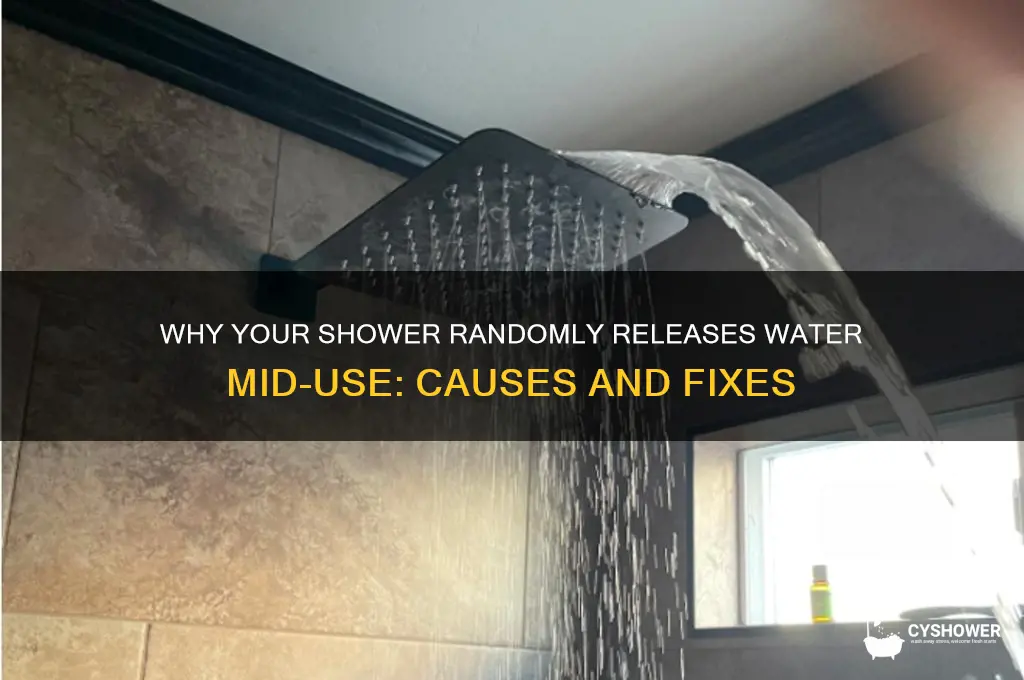 why does my shower randomly releases water in the middle
