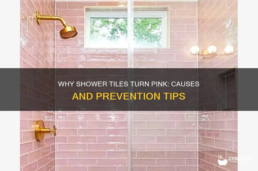 why does my shower tile turn pink
