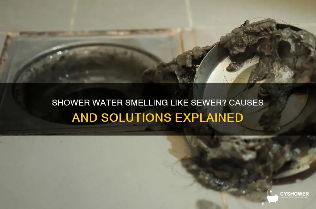why does my shower water smell like sewer