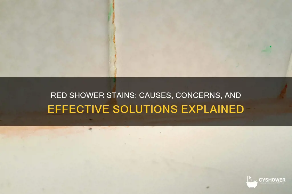 why does my shower water stain red