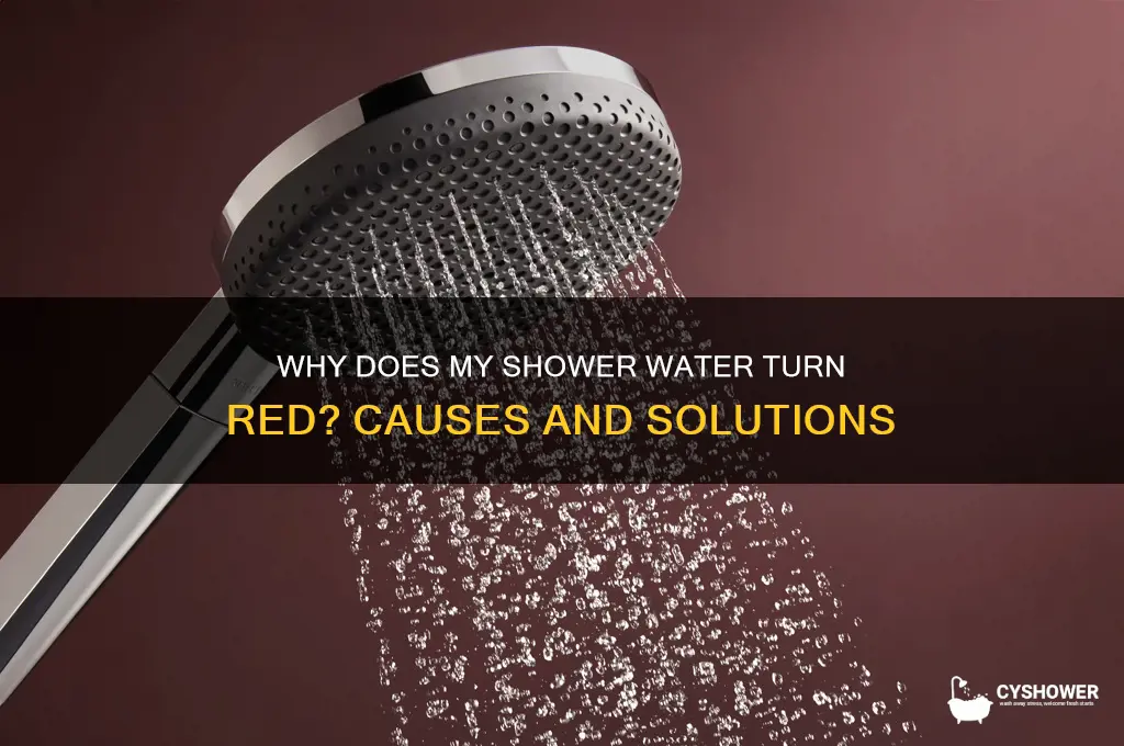 why does my shower water turn red