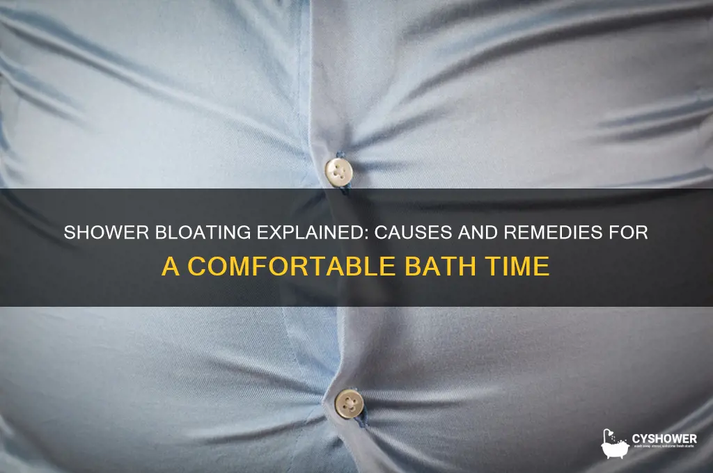 why does my stomach bloat when i take a shower