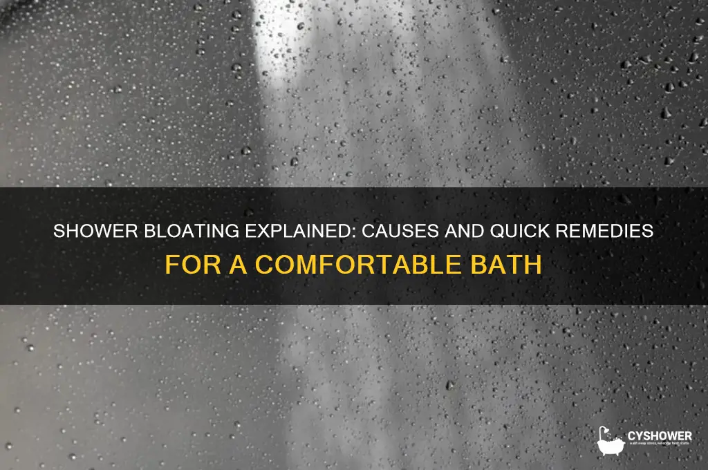 why does my stomach get bloared in the shower