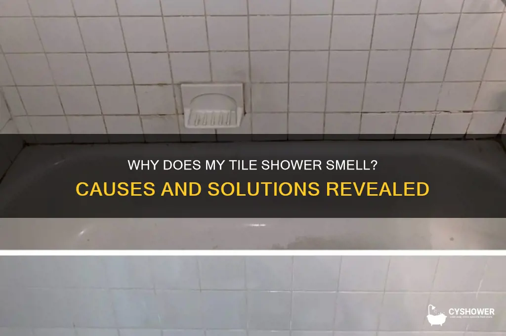 why does my tile shower smell