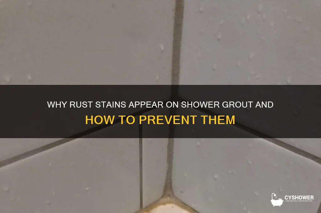 why does rust stains get on shower grout
