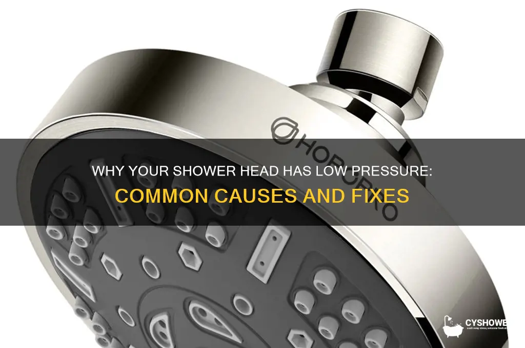 why does shower head have low pressure