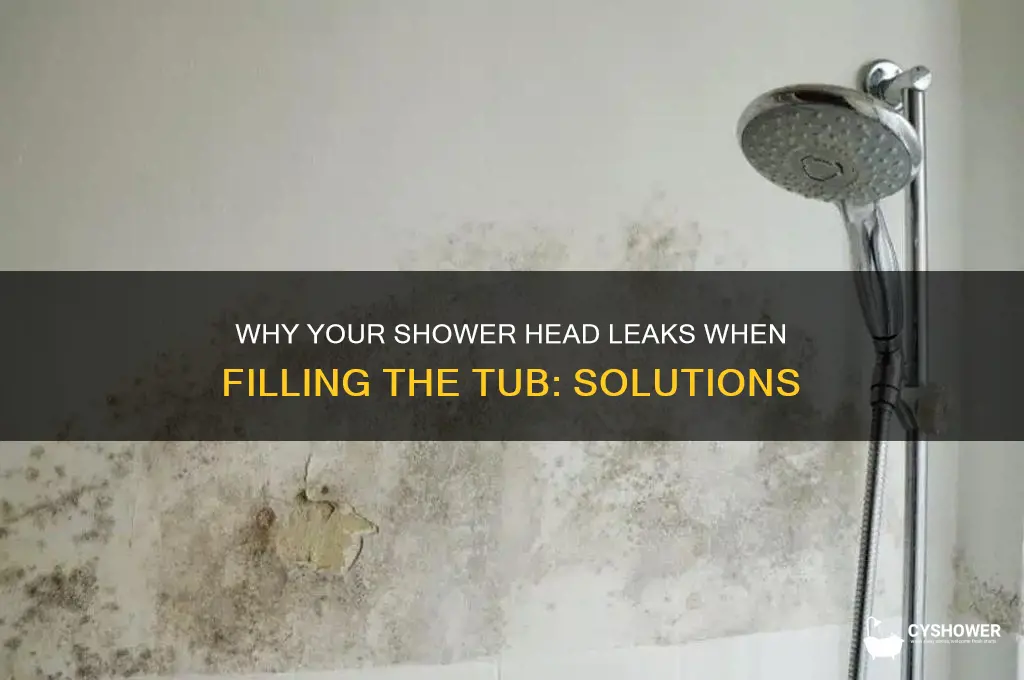 why does shower head leak when filling tub