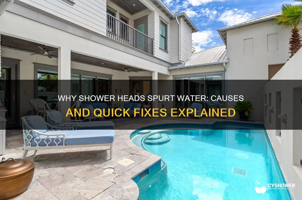 why does shower head spurt water