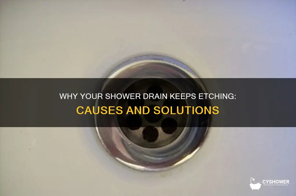 why does the drain in my shower keep etching